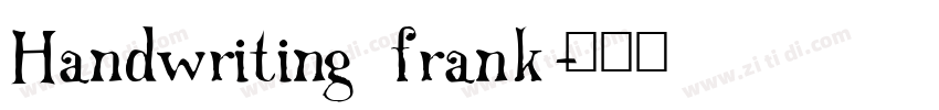 Handwriting frank字体转换